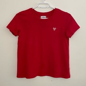 Aritzia TNA Red Cap Sleeve T-shirt